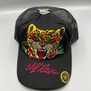 Vintage Cliff Raven Hat Black Ed Hardy Japanese tattoo Snap back Trucker Cap 90s